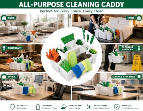 Tribello Libman Maid Caddy Cleaning Organizer, Heavy-Duty Janitorial Carry Caddy - Image 4