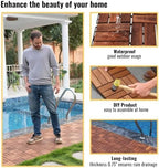 Acacia Wood Interlocking Deck Tiles - Image 5