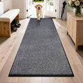 PURRUGS Hallway Runner Rug, 31.5" x 70", Bluish Grey-Black by PURRUGS