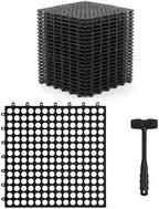 24 Pcs Interlocking Drainage Floor Tiles, 12 Inch Plastic Non Slip Mats by Unknown