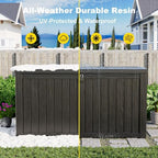 DRATO 180 Gallon Outdoor Storage Box Waterproof, Resin Large Deck Box - Image 6