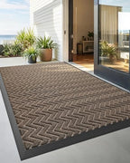 DEXI Front Door Mat Outside Entrance 24x48 Rubber Entry Doormat Chevron - Image 3