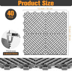 ToLanbbt Interlocking Drainage Tiles 12" x 12" Modular Interlocking Cushion - Image 2