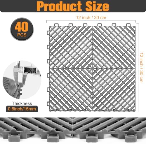 ToLanbbt Interlocking Drainage Tiles 12" x 12" Modular Interlocking Cushion - Image 2