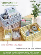 4 Pack Mini Foldable Plastic Small Baskets - Image 5
