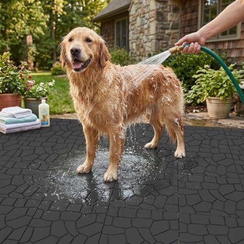 Plastic Interlocking Deck Tiles, 44 Pack, Poolside Balcony, and Backyard - Image 7
