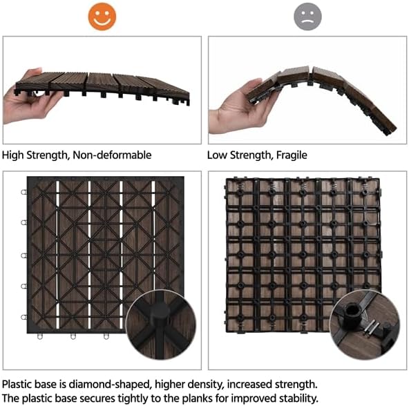 Yaheetech 27PCS Interlocking Deck Tiles Outdoor Patio Floor - Image 6