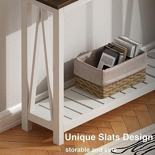 ChooChoo Farmhouse Console Table, Narrow Sofa Table - Image 3