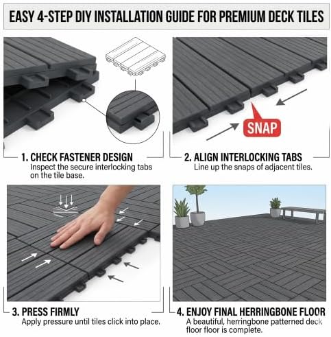 Weatherproof Interlocking Patio Tiles - Image 6
