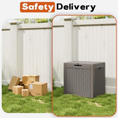 Outdoor Storage Box, Resin Deck Boxes Indoor and outdoor, Waterproof Storage - Image 6