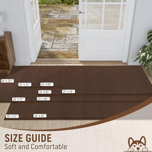 Absorbent Dog Door Mat for Muddy Paws, Trap Dirt Front Door Mat Indoor Entrance - Image 2