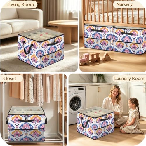 Boho Mandala Floral Shoe Organizer - Image 7