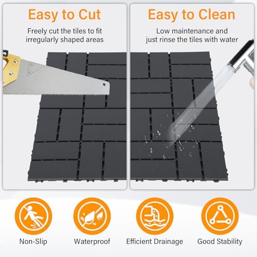 Neoaider Decking Tiles 27Pcs, Dark Grey - Image 4