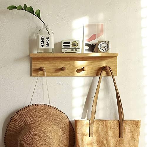 Entrance Coat Rack ，Coat Hooks, Wall-Mounted Wooden Hook Rack, Wall-Mounted - Image 3