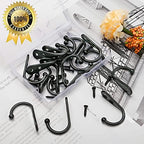 ZAYBOD 15 Pack Black Wall Hooks, Premium Zinc Alloy Coat Hook - Image 3