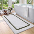 Color&Geometry White Bathroom Rugs 43x24, Extra Soft Absorbent Microfiber Bath by COLORG