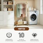 KEETDY 60" Small Clothing Rack for Hanging Clothes, Small Rolling Clothes Rack - Image 7