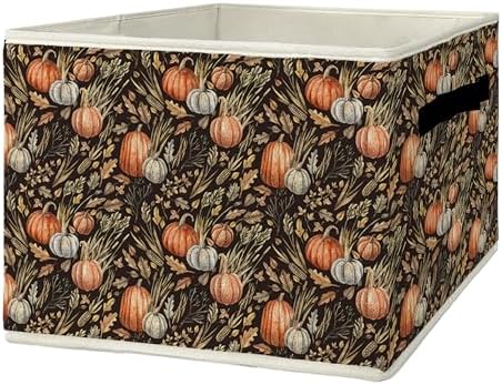 Rustic Fall Pumpkin Storage Bins & Boxes by EGBTL