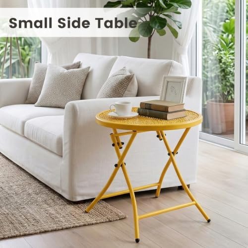 TeoKJ Folding Outdoor Side Table, Small Patio Table - Image 6