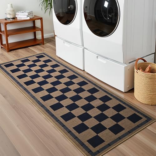 Vasofe 2x6 Jute Checkered Rugs, Outdoor Runner, Runner Carpet - Image 5