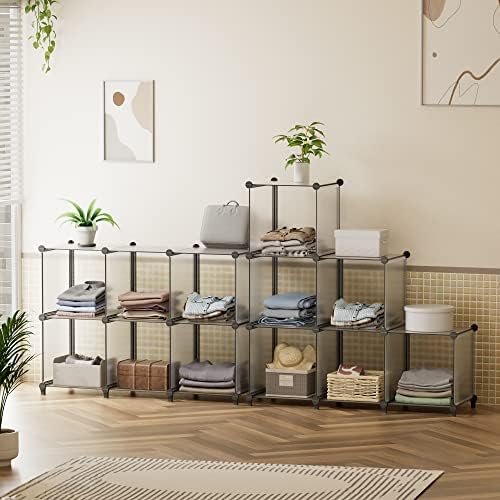 HOMIDEC 6 Light Grey Cube Storage Organizer, Modular Storage Shelf - Image 6