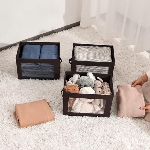 Homsorout Brown Fabric Storage Bins - Image 6
