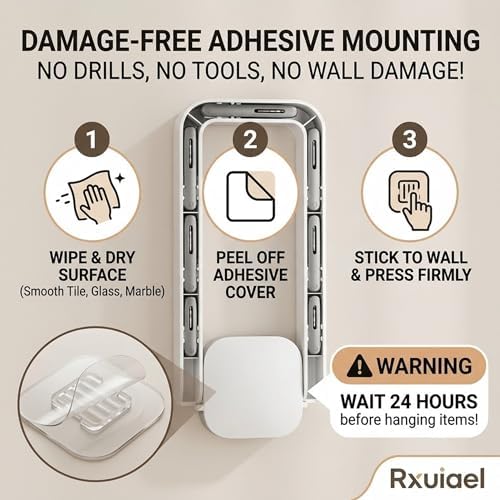 Wall Mounted Drying Rack with 7 Hidden Clips - Image 4