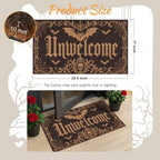 Halloween Front Door Mat Gothic Bat Skull Doormat - Image 4