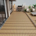 Interlocking Deck Tiles 12"x12" Waterproof Outdoor Patio Flooring Wood Plastic by WONSHREE