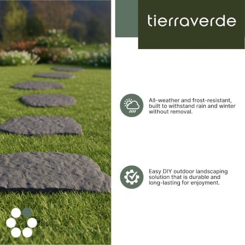 TierraVerde Rubber Stepping Stones, Natural Rock Look - Image 3