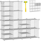 Wire Cube Storage Organizer, 12 Cubes Converted into 14 Cubes, Sturdy Metal by Kiivoena