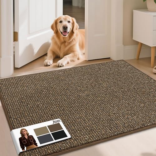JSEI Dirt Trapper Door Mat 32" x 48", Non-Slip Washable Doormats by JSEI