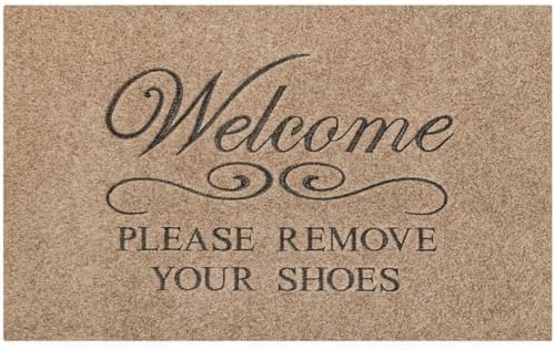 Inside Outside Mat Front Door Mat Please Remove Your Shoes Welcome Door Mat by Lzuso