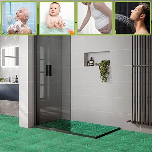 12 Pack 12'' x 12'' Interlocking Rubber Outdoor Flooring Tiles Non-Slip Shower - Image 6