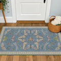 Dusty Blue Bathroom Rug 2x4 by HazoHaus