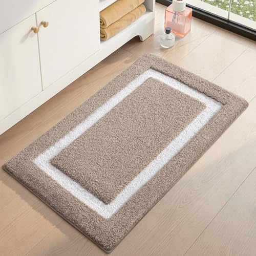 Color&Geometry Extra Soft Bathroom Rugs 30x20, Absorbent Microfiber Bath Rug - Image 3