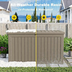 DRATO 280 Gallon Outdoor Storage Box Waterproof, Resin Large Deck Box - Image 6