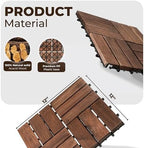 Interlocking Deck Tiles, Dark Brown - Image 2