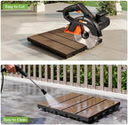 Interlocking Deck Tiles Outdoor Waterproof, Composite Patio Flooring - Image 6