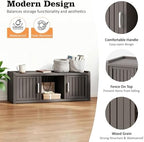 2-Tier Storage Bench, Waterproof UV-Resistant Outdoor Shoe Storage Cabinet - Image 2