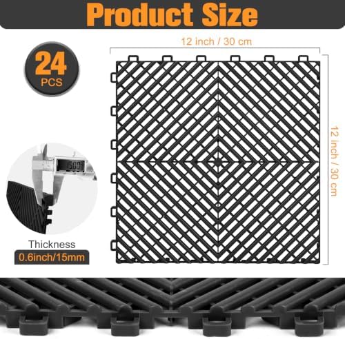 Interlocking Drainage Tiles 12" x 12" Modular Interlocking Cushion - Image 2
