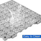 MYFAMIREA Modular Interlocking Cushion 12 Pack 11.8" x 11.8" Rubber Floor Tiles - Image 5