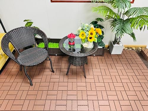Plastic Interlocking Deck Tiles, 44 Pack Patio Deck Tiles, Patio Floor Decking - Image 5
