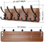 SKOLOO Rustic Coat Rack Wall Mount, Solid Wood - Image 4