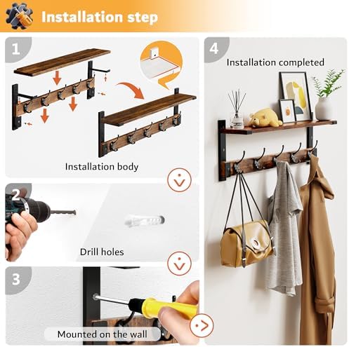 Oraich Coat Rack Wall Mount - Image 4