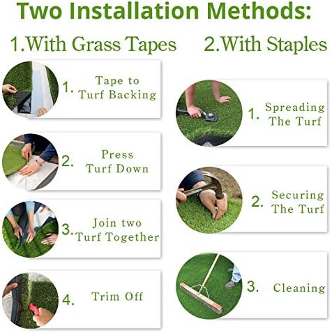 Fas Home Artificial Grass Turf 1x5 ft, Fake Grass Rug - Image 6