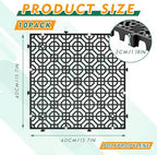 10 Pcs Ground Protection Mats, Interlocking Black 15.7 x 15.7 in - Image 2