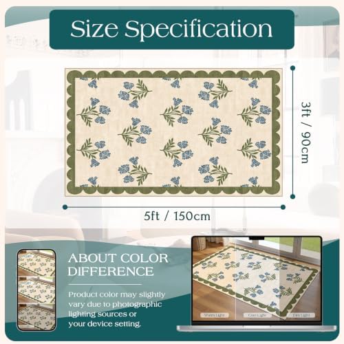 3x5 Floral Entry Rug - Image 2