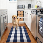 OLANLY Fall Door Mat, Buffalo Plaid Rug - Image 3