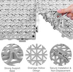 MYFAMIREA Modular Interlocking Cushion 18 Pack 11.8" x 11.8" Rubber Floor Tiles - Image 4